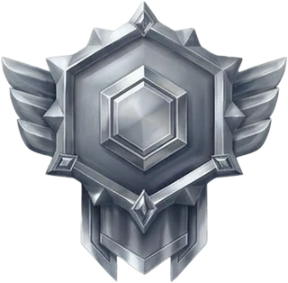 Silver rank badge