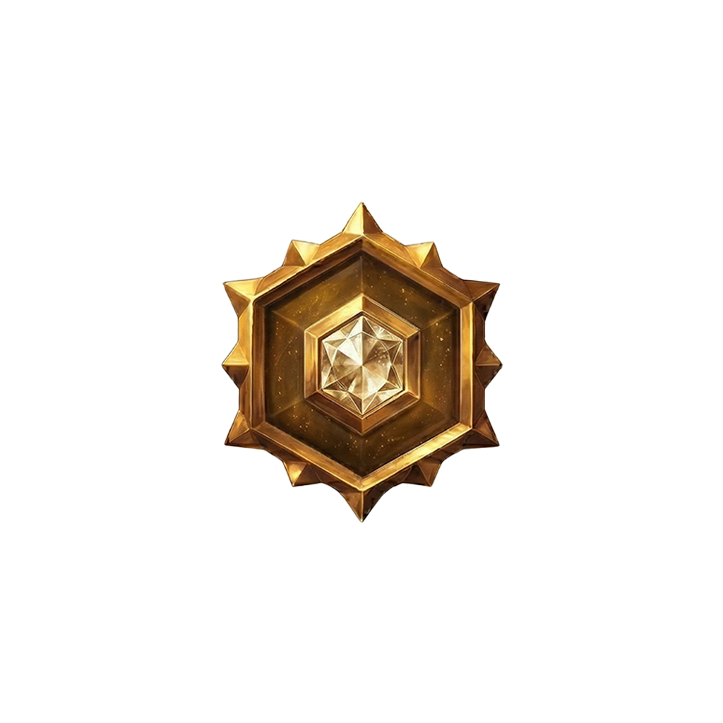 Gold rank badge